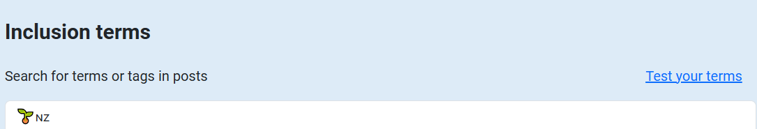 Test your Terms button