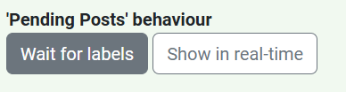 Pending Posts behaviour toggle